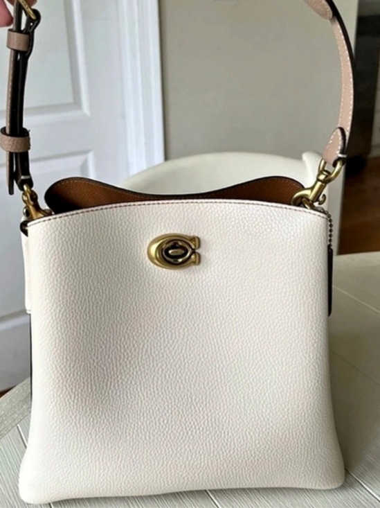 Coach Handbags - Coach Small Town Bucket Bag White & Brown Shoulder Bag